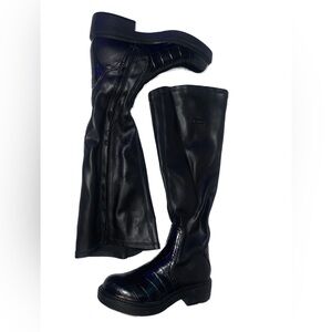 NWOB Franco Sarto Size 6.5 Boots Shaft 17” Black Wide Calf Keaton #H4